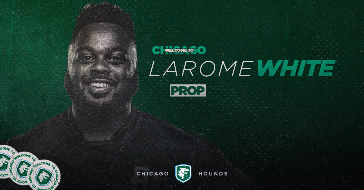 Hounds Sign Prop LaRome White