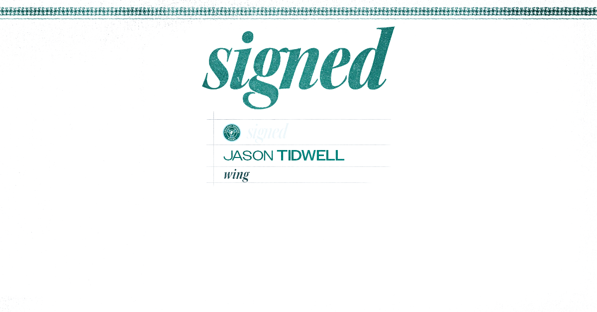 Hounds Sign Jason Tidwell on One-Year Deal